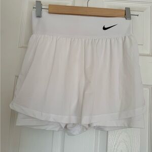 nike court advantage womens tennis short, white, size small